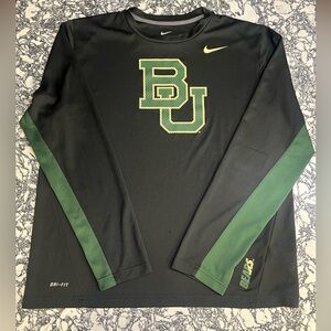 Nike Dri-Fit BU Baylor Bears Shirt Mens X-Large Black Long Sleeve